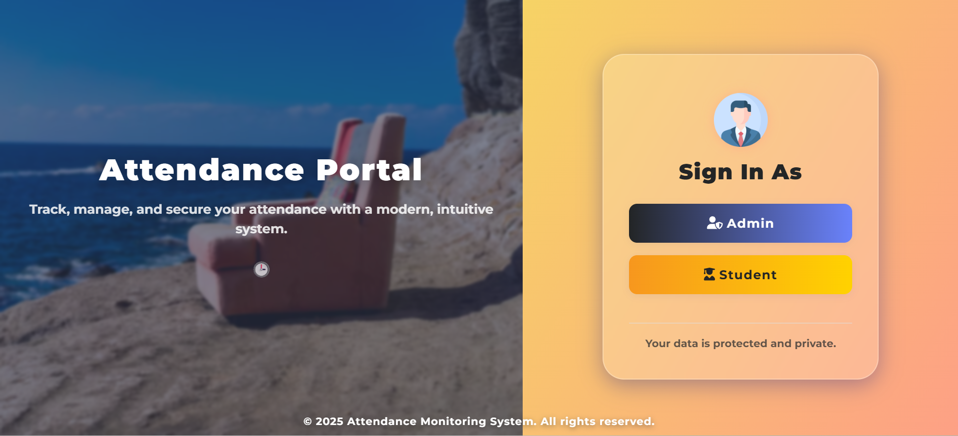 Attendance Management System Screenshot