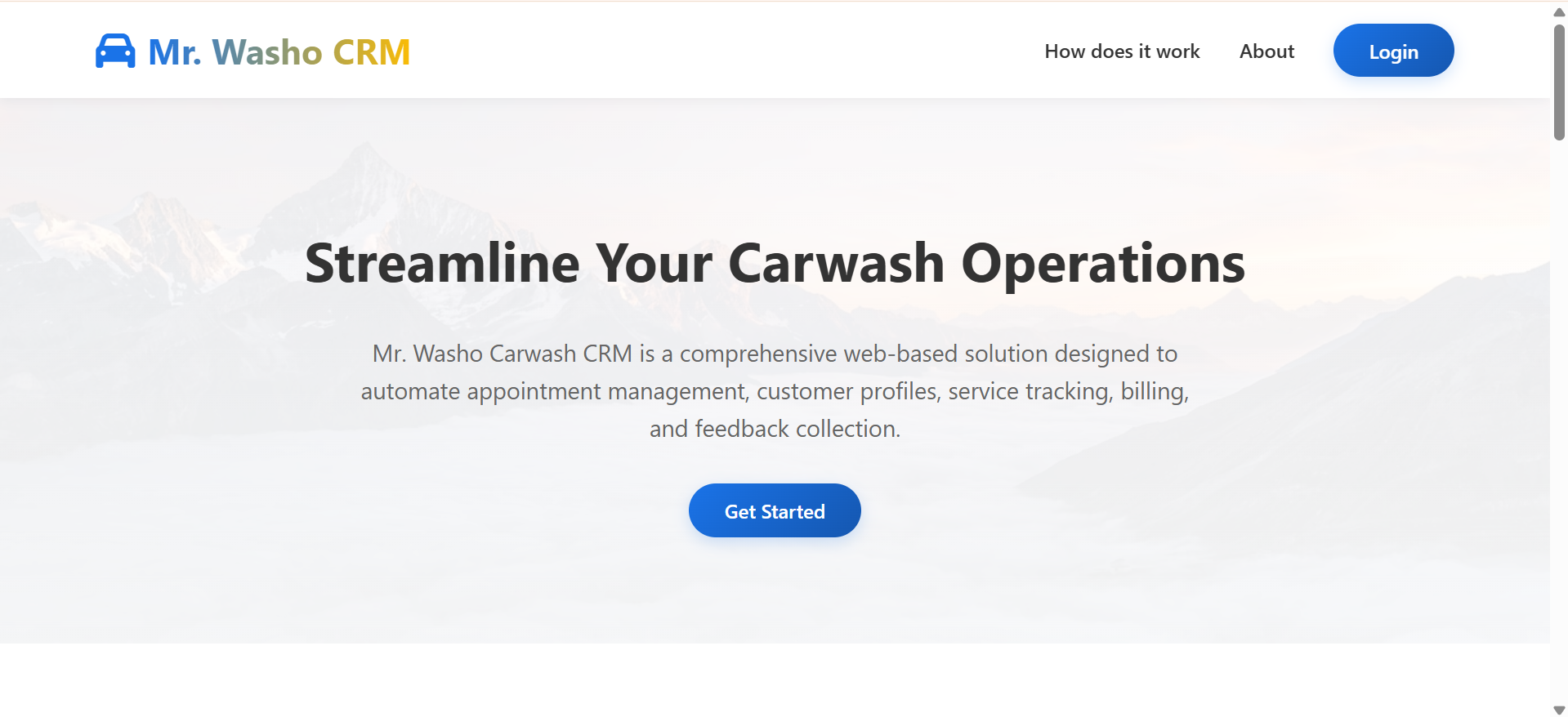 Car Wash Management System Screenshot